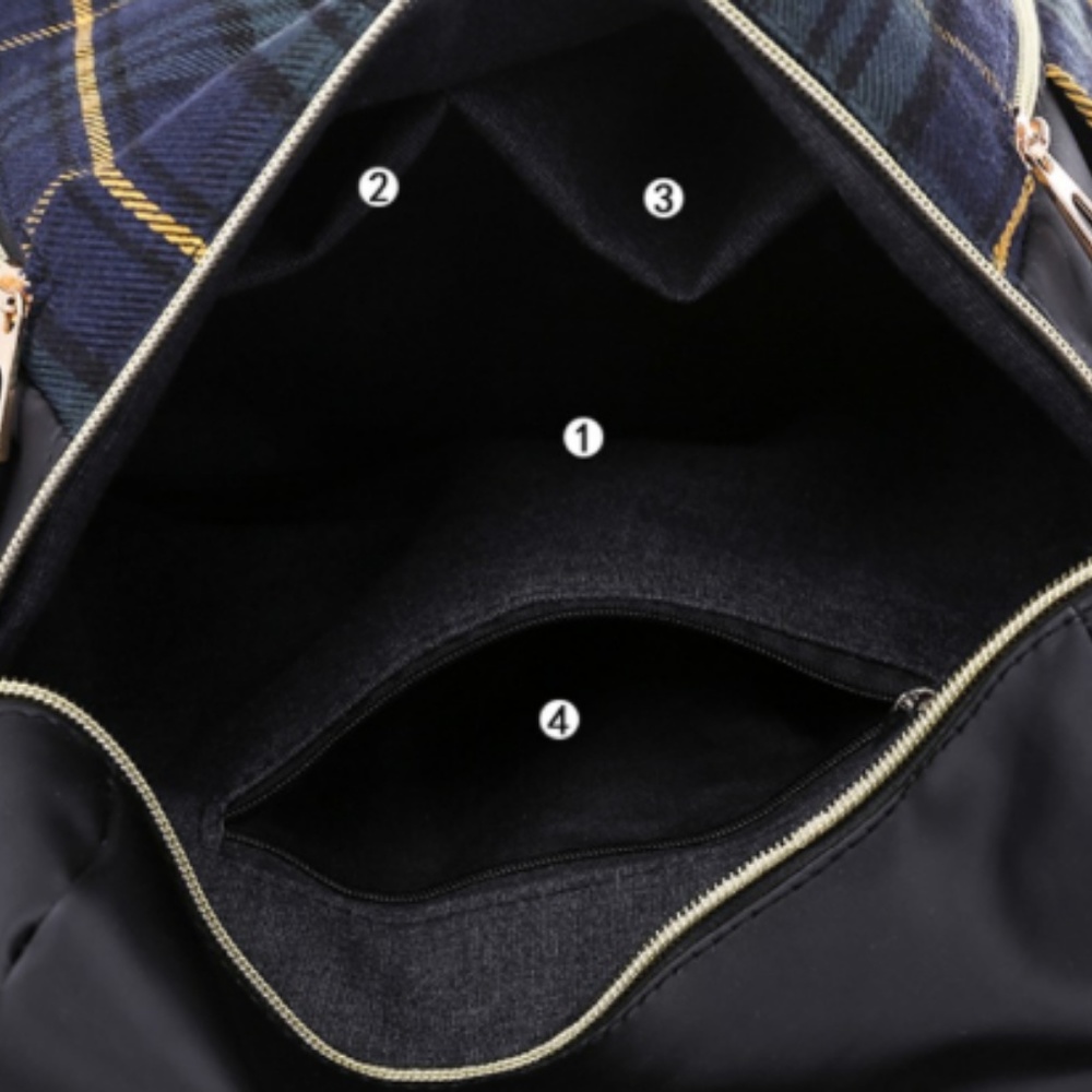 ✨SALE Last one✨ SOFIA Canvas Backpack, PLAID - Picture 5 of 8